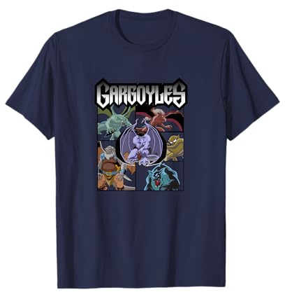 Disney Gargoyles Main Cast Ready For Action Character Panels T-Shirt