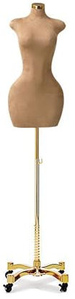 Rozhuhro Weiblich Schaufensterpuppe, Schaufensterpuppe, Höhenverstellbar Mannequin, Deko Mannequin, Mannequin Büste, mit Höhenverstellbar Metall Standfuss Sockel ,Golden Vientiane Wheel