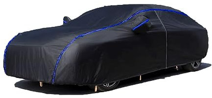 Auto Abdeckplane Wasserdicht füR V-W Polo 6 Polo 6 GTI Polo 5 Polo 5 GTI Polo 4 Polo 4 GTI, Autoabdeckung Hagelschutz, Autoabdeckung Vollgarage Abdeckplane, Outdoor Atmungsaktiv,14-Punkt-fixierte Wind