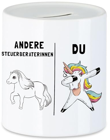 Hey!Print Andere Steuerberaterinnen Du Spardose Steuerberaterin Einhorn Kollegin Abschiedsgeschenk Rente Ruhestand