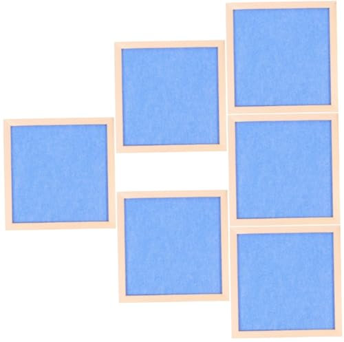 COHEALI 6 Stk Anschlagtafel aus Holzrahmen kinderzimmerdeko room decoration Schild Kork schwarzes Brett DIY Messageboard Memoboard Perlmutt Filzplatte Arbeit gefühlt Fototafel