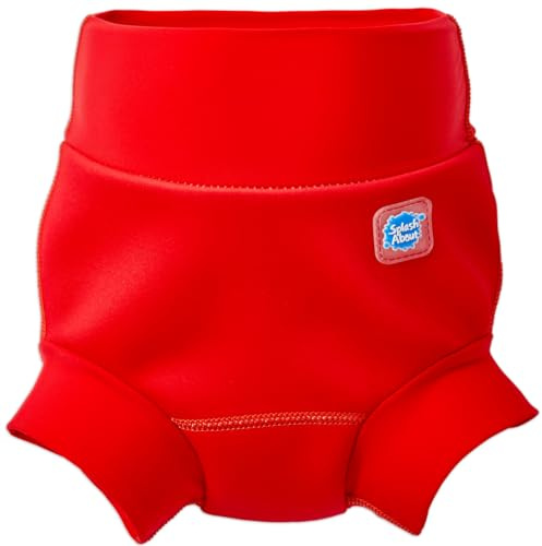 Splash About Happy Nappy Reusable Swim Diaper, Red, 3-6 Months