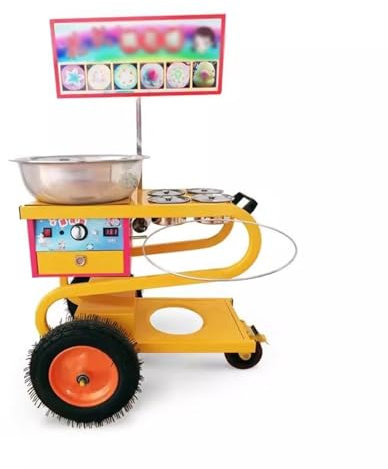 Macchina for zucchero filato commerciale tipo S Gas Elettrico Fantasia Completamente automatica Trafilatura Colore Piccolo carrello Macchina for zucchero filato Macchina per caramelle vintage retrò
