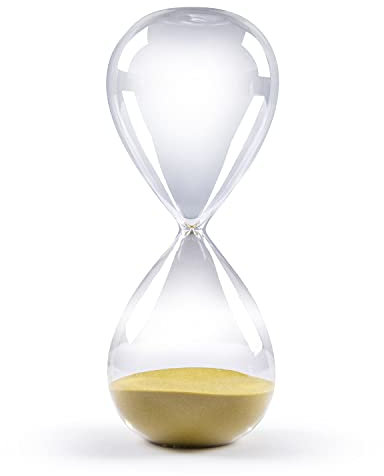 GNEGNI LIFE Sanduhr, 30 Minuten Sanduhr, Gold Sand, Glas Deko Sanduhren, für Küchen, Schreibtisch, Klassenzimmer, Büro, Hochzeitsdekoration(Gold)