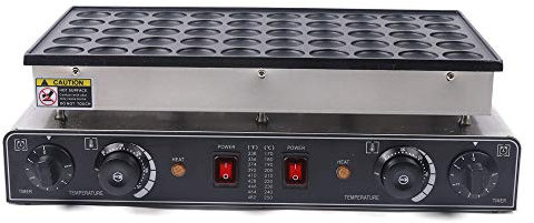 Waffle Pancake Machine 50 Holes Mini Dutch Pancake Electric Maker Waffle Machine 1700W Mini Pancake Maker 1.77inch Donut Maker Machine Electric Pancake Maker for Commercial or Home Use