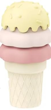 Juguete apilable de helado, 0-6 m (melocotón pálido, coral, crema de mantequilla, vainilla)