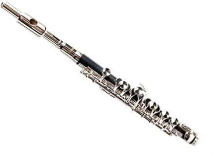 Flöte C-Klappe Versilbertes Piccolo Versilbertes Piccolo Instrument ABS-Röhre Schwarz Mit Leuchtkasten