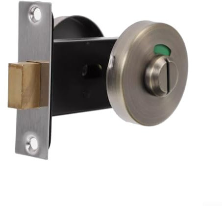 Honseadek Door Lock for Hotel Rooms Toilet Bathroom Indicator for Internal Wooden Doors, Mortice Door Lock for Bathroom, Door Latch Mechanism and Thumbturn Locking Door Security