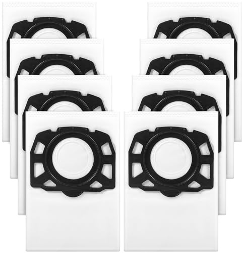 ROELLY 8 Bolsas de Aspiradora Premium para Kärcher WD4,WD5,WD6 y Series MV4-MV6-Material de 5 Capas,Alta Filtración 99,99%,Extremadamente Resistentes y Robustas,para Aspiradores en Seco y Húmedo