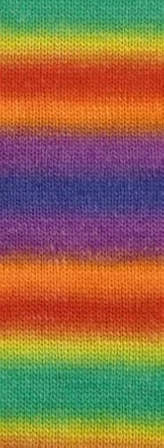 Lana Grossa Colorato Aktion 01 - Jade/Zitrusgelb/Rot/Orange/Lila/Blauviolett