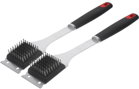 Happyyami 2 Pezzi Spazzola Per La Pulizia Del Barbecue Detergente Per Griglia Per Barbecue Allaperto Set Di Accessori Strumenti in Acciaio Inossidabile Per La Pulizia Della Griglia