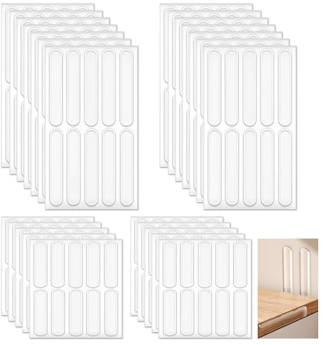 Furniture Bumpers, 200 PCS Door Pads Stop Slamming, Silicone Cupboard Door StoppersDoor Silencer for Furniture Doors Protectors