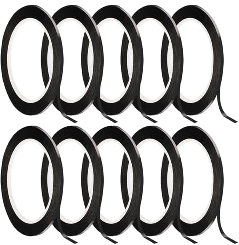 10 Rollos de Cinta Adhesiva para Pizarra Blanca, 66m x 3mm | Cinta Autoadhesiva de Cuadrícula Fina, Pizarra Blanca Cintas, para Gráficos, Presentaciones y Obras de Arte, Escuela
