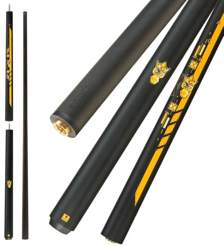YWRU Taco de Billar Fibra De Carbono, Ruptura/Salto 148CM Palo de Billar 3 Piezas 12.9mm Consejo Bajo Deflexión Billard Cue para Jugadores Profesionales De La Piscina
