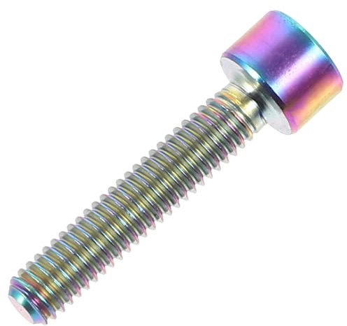 HOLIDYOYO M4x20mm Bicycle Stem Bolts Tapered Spare Wheel Screws for Mountain Bikes Sturdy Bike Accessory for Boys and Girls Bicycles Easy Installation