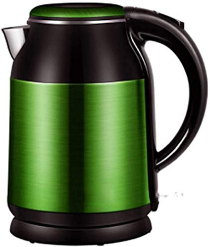 HNVBDOPAE Bouilloire Électrique Sans Fil 1,8 L En Acier Inoxydable 1800 W, À Ébullition Rapide, Arrêt Automatique, Double Paroi Isolante, Verte/Vert