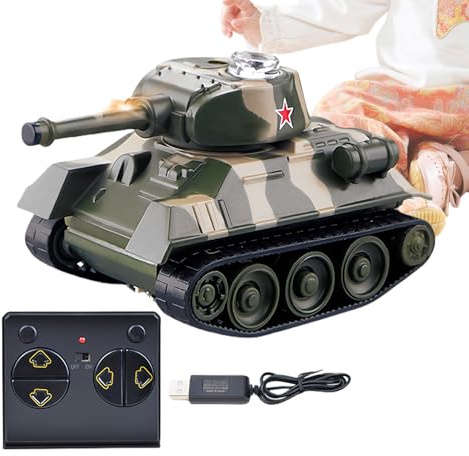 Fjärrstyrd Tank | Realistisk Fordonsleksak,Pedagogisk Stridsfordonsmodell Leksak För Pojkar Och Flickor Till Lekrum Vardagsrum Sovrum Och Utomhusplan
