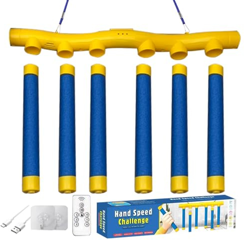 Jeu de réaction – Fléchettes à ventouse, jouet interactif « Drop The Stick » | Défi de coordination œil-main, activité d'apprentissage pour développer les compétences, jeu de test réflexe de vitesse