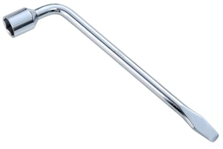 mophrati Multifunktionales Werkzeug mit komfortablem Griff für vielseitige Anwendungen. Metallschlüssel Steckschlüssel, Auto Radschlüssel, Silber, 19mm
