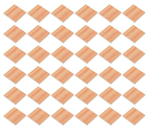 BESTonZON 45 Pièces Planchettes de Sol Bois pour Maison de Poupée Planches Miniatures Réalistes Bois de Tilleul Revêtement de Sol DIY pour Modèle de Maison Cuisine et Salle de Bain