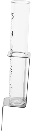 SUPVOX Pluviometro Esterno Grande Capacità Supporto in Acciaio Inox, Plastica Antigelo, Misurazione Precisa per Giardino, Cortile e Terrazza, Strumento Meteorologico Durevole da Esterno
