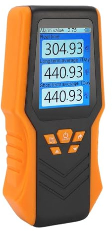 Detector de Gas radón portátil con Pantalla LCD, Kit Prueba Alta precisión for el Trabajo y hogar Alta sensibilidad para Laboratorio