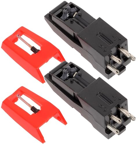 Zerodeko Puntine per Giradischi 2 Pezzi, Stilo per Fonografo in Plastica Resistente, Aghi di Ricambio per Giradischi e Grammofono, Adatti per Dischi in Vinile e Uso Dj