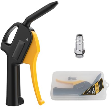 QPKING Hochdruck-Druckluftpistole, Ausblaspistole aus PA66 Nylon mit 0,4cm Präzisionsdüse, Ergonomischer Griff, Rostfreie Schnellkupplung, Aufhängbar für Kfz-Reinigung & Werkstatt - EU