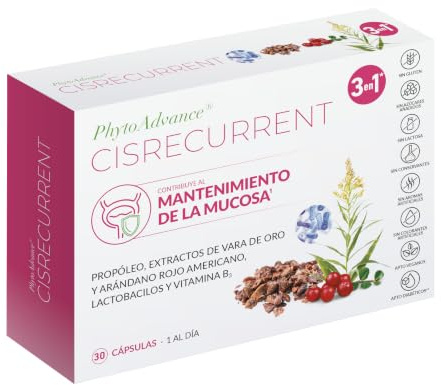 AlchemLife - PhytoAdvance Cisrecurrent | 30 Cápsulas | Apoyo al Bienestar Urinario y Flora Vaginal | con Arándano Rojo, Probióticos, Propóleo y Vitamina B3 | Sin Gluten