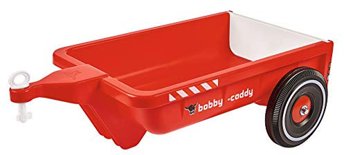 BIG-Bobby-Caddy Anhänger für drinnen und draußen, für das BIG-Bobby-Car, Ladevolumen: 8 Liter, für Kinder ab 1 Jahr, Rot