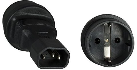 USV Adapter: Schutzkontaktbuchse auf Kaltgerätestecker. Stromadapter. Schutzkontaktadapter. C14