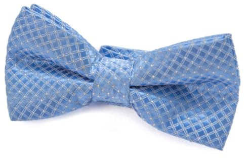 DonDon Papillon bambino e Ragazzo Ragazzi annodato e regolabile 9 x 4,5 cm celeste lucido con punti d'argento