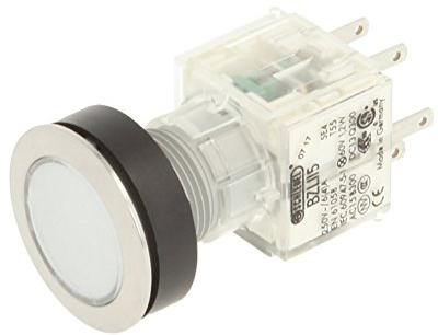 Mazo 23.000.418 botón de acero inoxidable, pulsador Tapa, iluminado tast Contacto donante 2 schließer, 24 V LED, transparente (2 unidades)