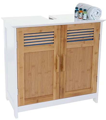 Mendler Waschbeckenunterschrank HWC-A85 60x60x30cm - Bambus | Badschrank