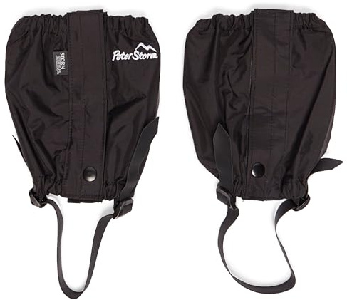 Peter Storm Hike Waterproof Walking Ankle Gaiters, Black, S/M