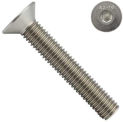 Senkkopfschrauben mit Innensechskant (ISK) - M10x45 - (50 Stück) - DIN 7991 / ISO 10642 - Vollgewinde - Senkschrauben - Werkstoff: Edelstahl A2 V2A - SC7991 | SC-Normteile®