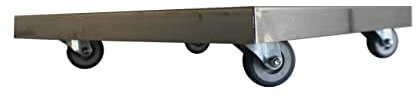 Pflanzenroller Trendline-V200D bis 200kg Deckplatte aus Edelstahl mustergewalzt (540x540mm)