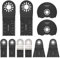 Kit di lame per sega, 10 pezzi, multiuso per Einhell, Bosch, Fein Multimaster display live on Amazon is:AoHao 1 lama per sega, acciaio 18/10