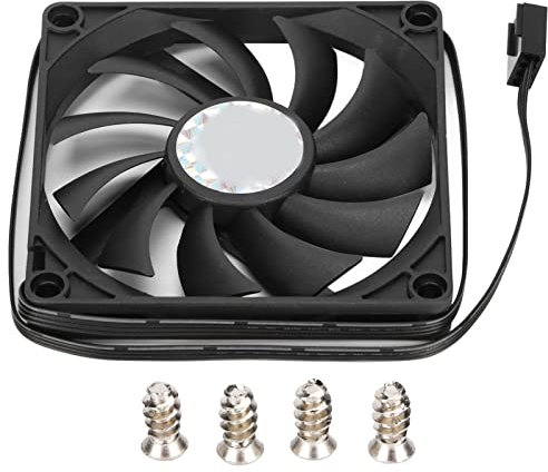 Ventilador para Caja de Computadora, Ventilador de Enfriamiento de Larga Duración de 80 Mm, Ultra Delgado, 4 Pines, PWM, Ventilador de Chasis con Regulación de Velocidad Inteligente con Bolsa