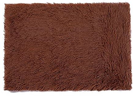Haustier-Hundedecke, flauschiges Fleece, Katzendecke, weich, warm, für Sofa, Decke, waschbar, für kleine und mittelgroße Hunde, Katzen, 55 x 40 cm, Braun
