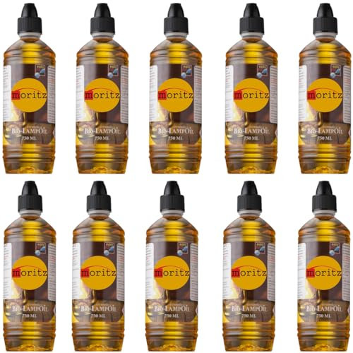 10 x 750 ml Moritz Bio Lampenöl Citronella für Fackeln Öllampen Sturmlaternen Wandfackeln