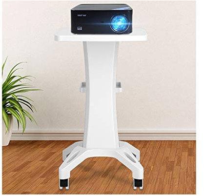 DYPASA Projector Mount White Projector Stands, Multifunction Video Projector Floor Tables on Wheels | Moveable Laptop Trolley, On Caster Wheels Ceiling Mount with Tray