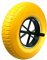 KELI - Roue Increvable, Diamètre 400mm, Axe 20mm, Charge Max. 250KG (550 lbs), Ultra Résistante, Idéal pour Brouette (Jaune)