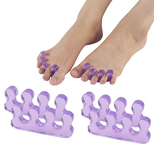 WeddHuis 4-teilige Zehentrenner Pediküre, Pediküre-Zehentrenner, wiederholbare waschbare Zehennagelteiler, Zehentrenner zum Auftragen von Nagellack