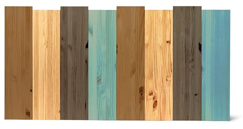 Raw Wood - Testiera letto matrimoniale in legno massello 160x80 cm Stile Nordico Fatto a mano in Spagna - Haku Colors