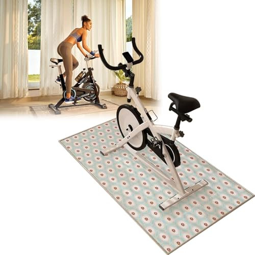 PPGE HOME Laufbandmatte Stoßdämpfend, Fitnessgeräte Und Trainingsmatten,Bodenschutzmatte – Extra Strapazierfähige Laufbandmatte 7mm Dick – Fitnessunterlage Für Crosstrainer(Size:120x60x0.7cm,Color:G)