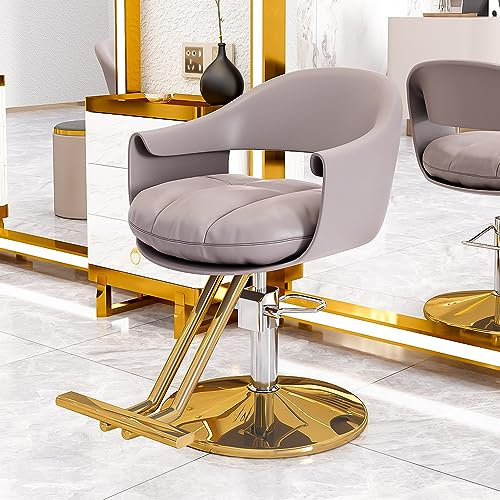 Robuster Friseurstuhl mit hydraulischer Pumpe, verstellbar, um 360° drehbar, für Zuhause, Spa, Beauty-Ausrüstung