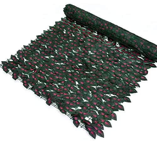 Künstliche Efeu Hecke Sichtschutz Versorgung Landschaftszaun Leitplanke Netzzaun Gefälschte Blume Baum Blatt Eisenhaut Isolationszaun LXTINGDP240608(Size:200x600cm)