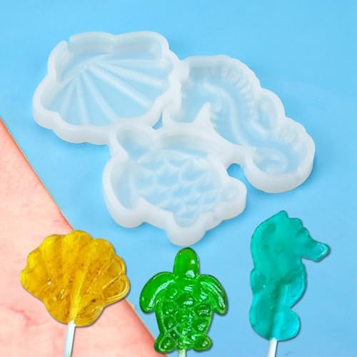 mostsom Lot de 2 mini moules en silicone époxy pour sucettes en forme de coq