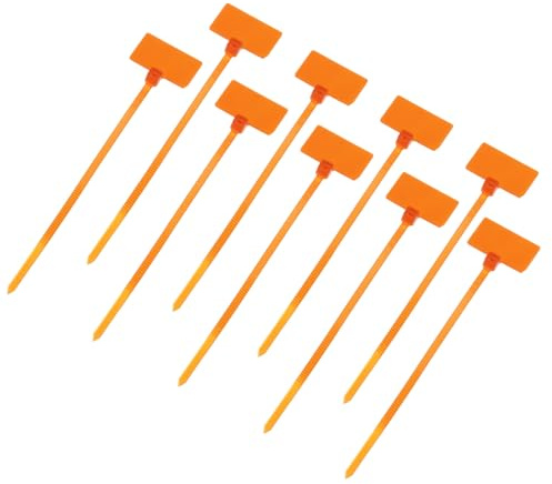 sourcing map 250pcs Marker Cable Zip Ties, 2.5x100mm Self-Locking Nylon Labels Zip Tie Wraps, Wire Tags Ties Straps for Indoor and Outdoor,Orange